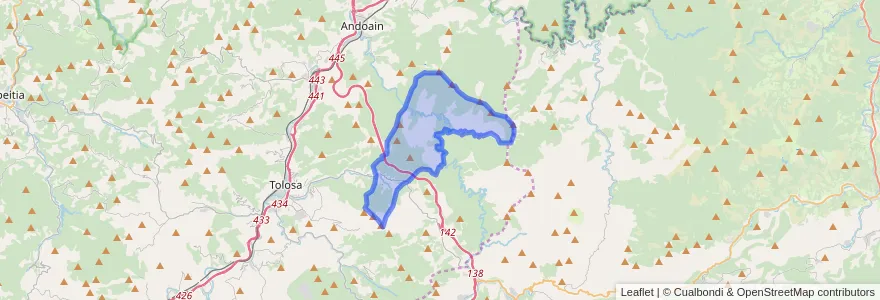 Mapa de ubicacion de Elduain.