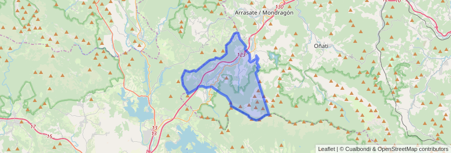 Mapa de ubicacion de Escoriaza.