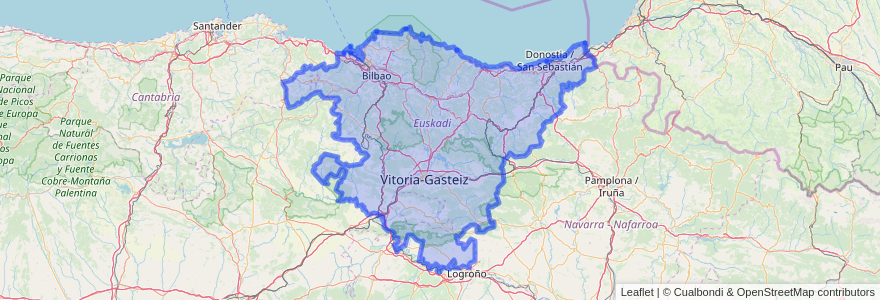 Mapa de ubicacion de Autonomous Community of the Basque Country.