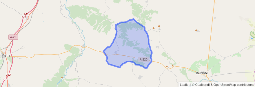 Mapa de ubicacion de Fuendetodos.