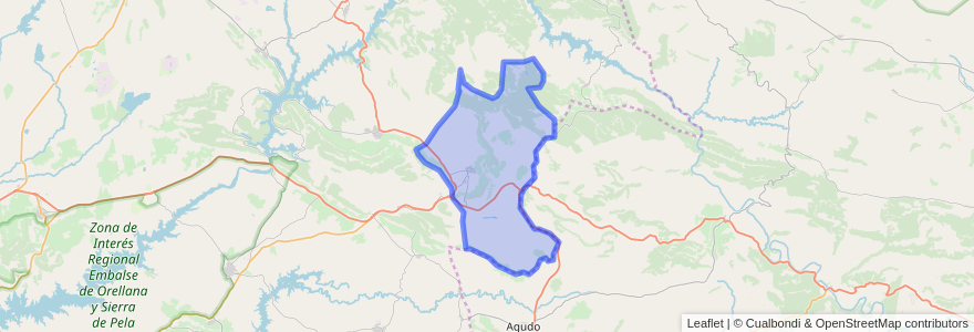 Mapa de ubicacion de Fuenlabrada de los Montes.