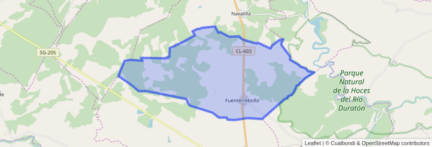 Mapa de ubicacion de Fuenterrebollo.