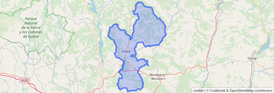 Mapa de ubicacion de Граус.