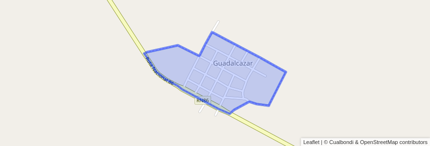 Mapa de ubicacion de Guadalcázar.