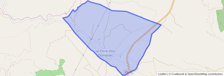 Mapa de ubicacion de la Torre d'en Doménec.