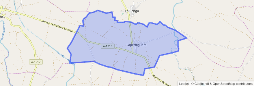 Mapa de ubicacion de Laperdiguera.