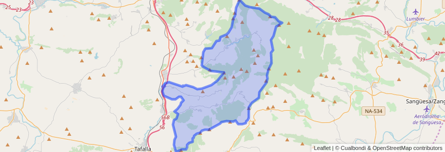 Mapa de ubicacion de Leoz/Leotz.