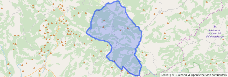 Mapa de ubicacion de Linares de Mora.