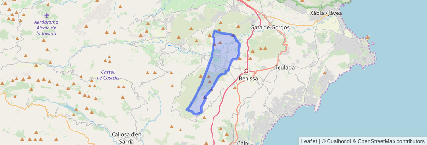 Mapa de ubicacion de Llíber.