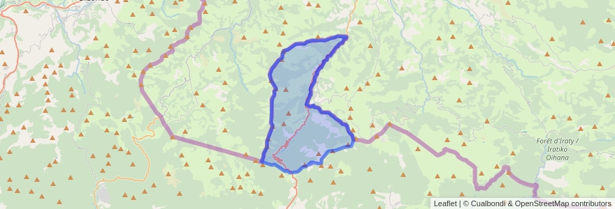 Mapa de ubicacion de Luzaide/Valcarlos.