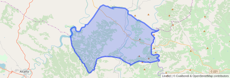 Mapa de ubicacion de Maella.