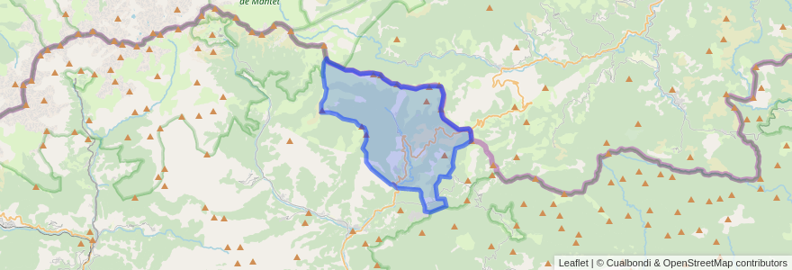 Mapa de ubicacion de Molló.