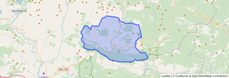 Mapa de ubicacion de Navascués/Nabaskoze.