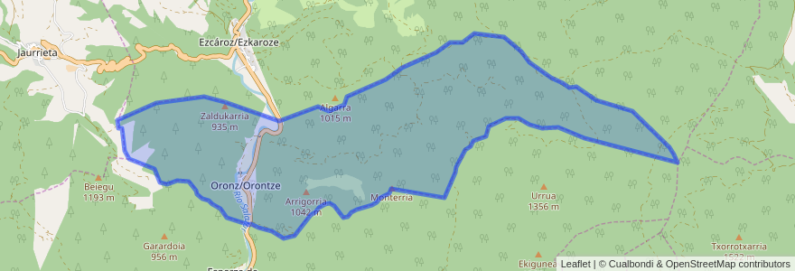 Mapa de ubicacion de Oronz/Orontze.