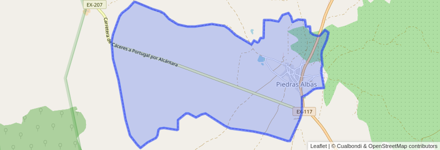 Mapa de ubicacion de Piedras Albas.