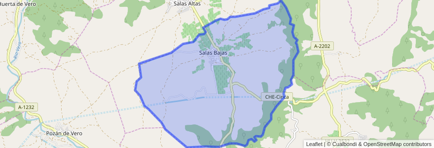 Mapa de ubicacion de Salas Bajas.