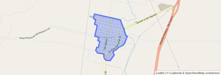 Mapa de ubicacion de San Agustín.