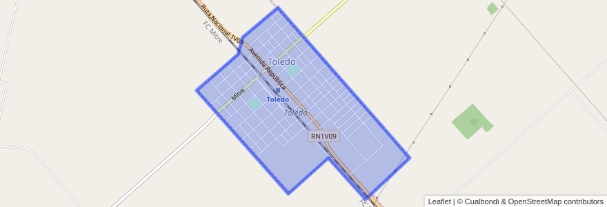 Mapa de ubicacion de Toledo.