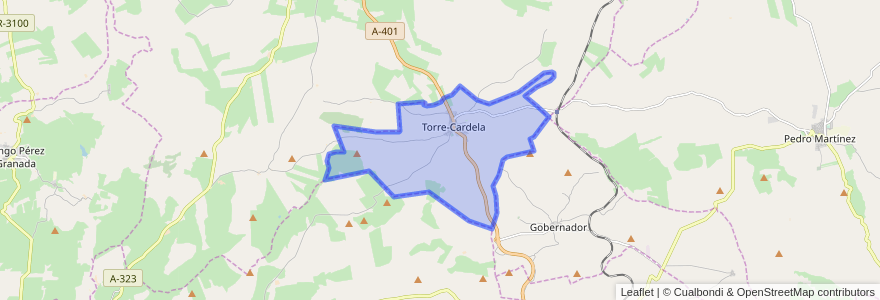 Mapa de ubicacion de Torre-Cardela.