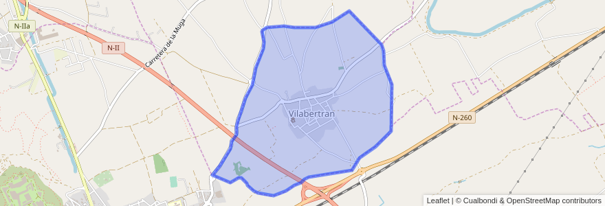 Mapa de ubicacion de Vilabertran.