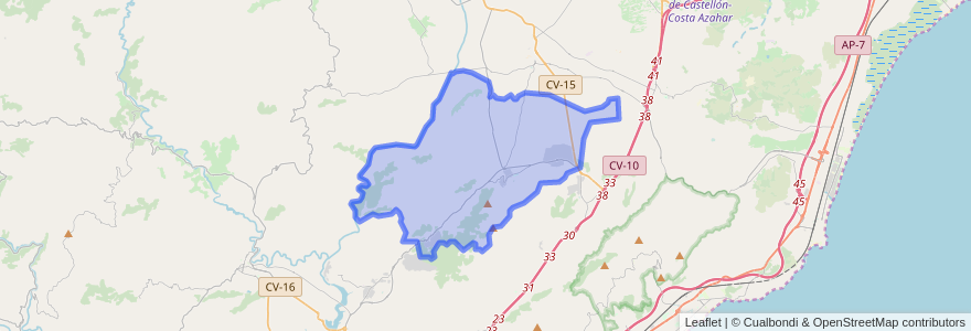 Mapa de ubicacion de Vilafamés.