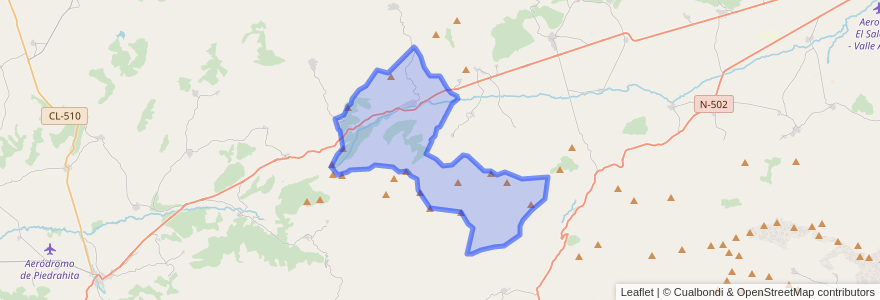 Mapa de ubicacion de Villatoro.