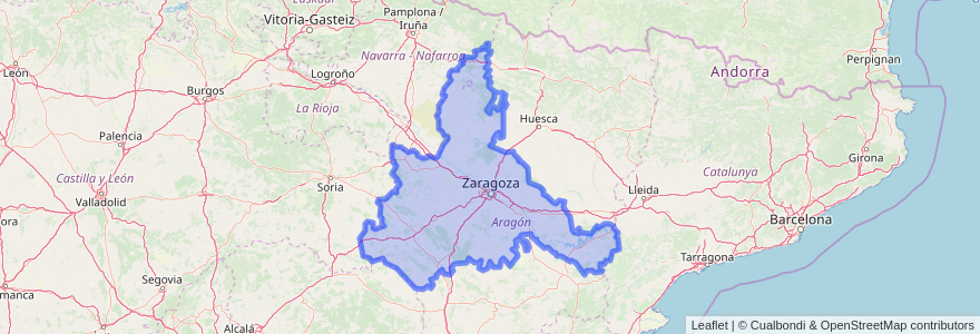 Mapa de ubicacion de サラゴサ.