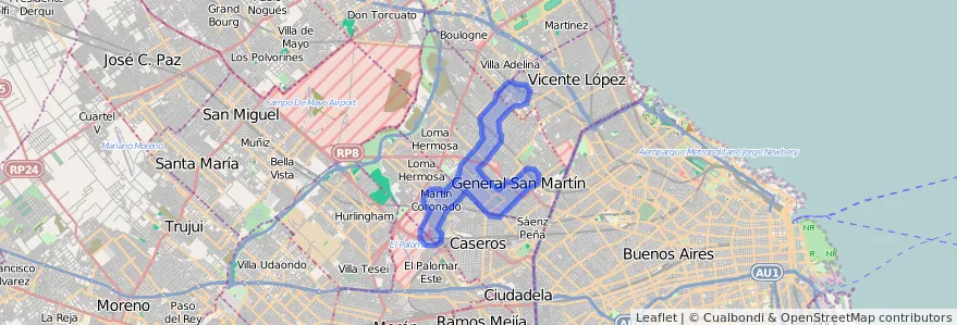 Öffentliche Verkehrsmittel der Strecke 252 im Provinz Buenos Aires.