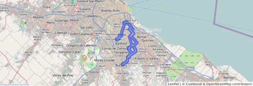 Cobertura de transport públic de la línia 271 a Província de Buenos Aires.