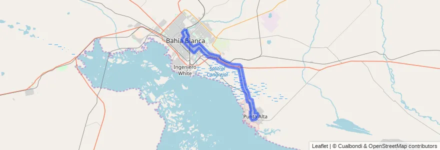 Общественный транспорт покрытия линии 319 в Буэнос-Айрес.