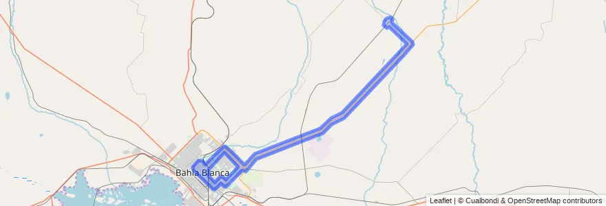Cobertura de transporte público de la línea 520 en Partido de La Plata.