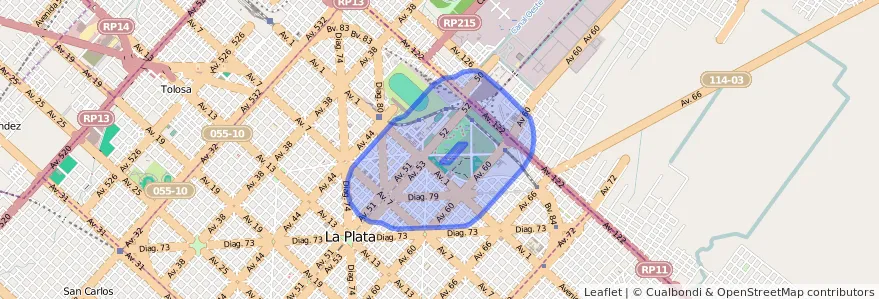 پوشش حمل و نقل عمومی خط UTE در ظرف La Plata.