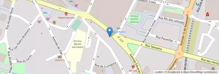 Mapa de ubicacion de Basic en España, Galicia, Pontevedra, Pontevedra, Pontevedra.