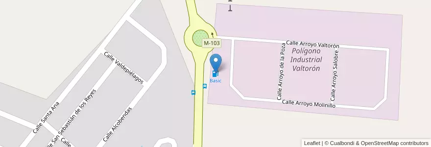 Mapa de ubicacion de Basic en Espanya, Comunitat de Madrid, Comunitat de Madrid, Valdetorres de Jarama.