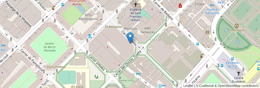 Mapa de ubicacion de Codeworks en Espanya, Catalunya, Barcelona, Barcelonès, Barcelona.
