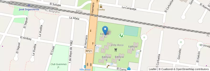 Mapa de ubicacion de Edificio 1 en Argentinien, Provinz Buenos Aires, Partido de La Matanza, Ciudad Evita.