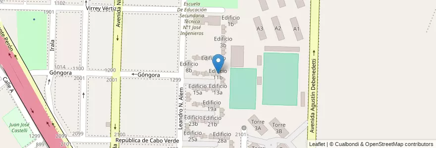Mapa de ubicacion de Edificio 11b en Argentina, Província de Buenos Aires, Partido de Avellaneda, Dock Sud.