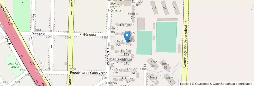 Mapa de ubicacion de Edificio 13b en Argentina, Província de Buenos Aires, Partido de Avellaneda, Dock Sud.