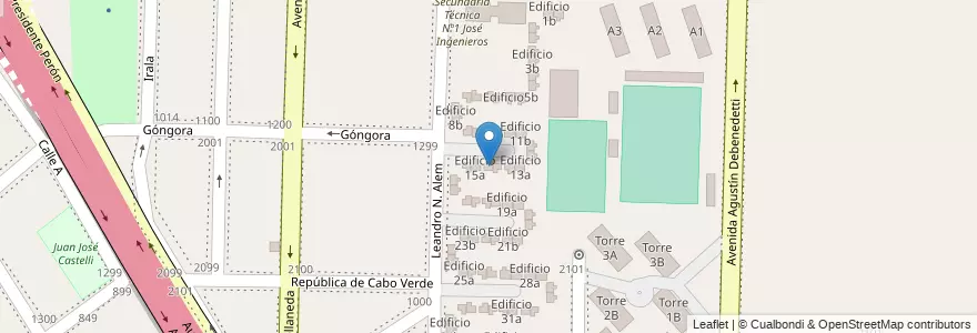 Mapa de ubicacion de Edificio 14b en Argentina, Província de Buenos Aires, Partido de Avellaneda, Dock Sud.