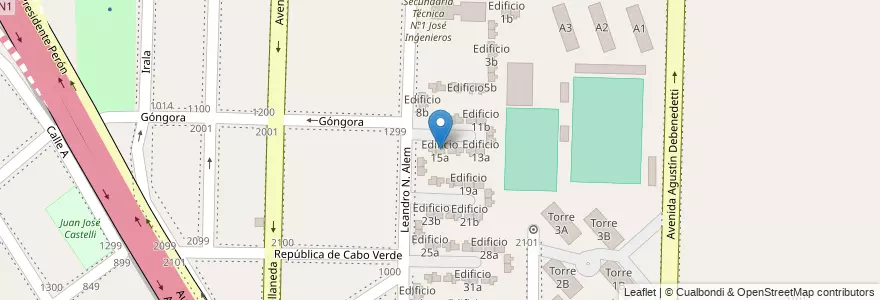 Mapa de ubicacion de Edificio 15a en Argentina, Província de Buenos Aires, Partido de Avellaneda, Dock Sud.