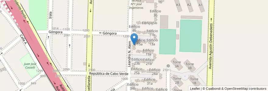 Mapa de ubicacion de Edificio 16a en Argentina, Província de Buenos Aires, Partido de Avellaneda, Dock Sud.