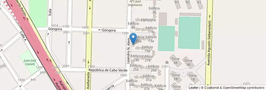 Mapa de ubicacion de Edificio 16b en Arjantin, Buenos Aires, Partido de Avellaneda, Dock Sud.