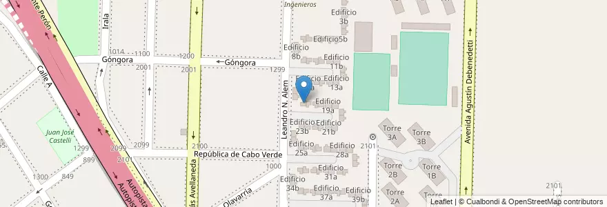 Mapa de ubicacion de Edificio 17a en Argentina, Província de Buenos Aires, Partido de Avellaneda, Dock Sud.