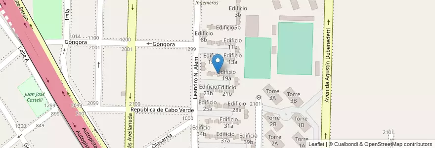 Mapa de ubicacion de Edificio 18a en Argentina, Buenos Aires, Partido de Avellaneda, Dock Sud.