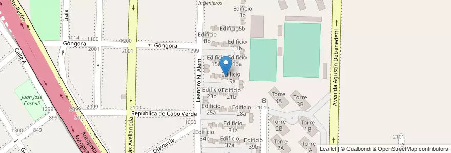 Mapa de ubicacion de Edificio 18b en Argentina, Província de Buenos Aires, Partido de Avellaneda, Dock Sud.