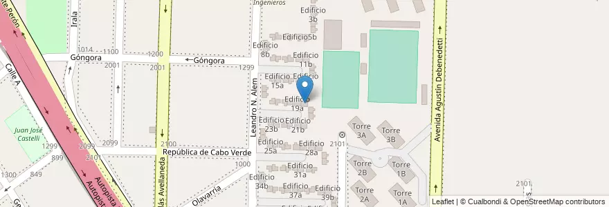 Mapa de ubicacion de Edificio 19b en Argentina, Província de Buenos Aires, Partido de Avellaneda, Dock Sud.