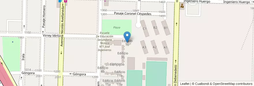 Mapa de ubicacion de Edificio 1b en Argentina, Provincia di Buenos Aires, Partido de Avellaneda, Dock Sud.