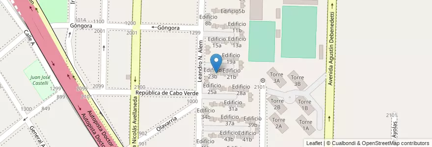 Mapa de ubicacion de Edificio 23a en Argentina, Província de Buenos Aires, Partido de Avellaneda, Dock Sud.