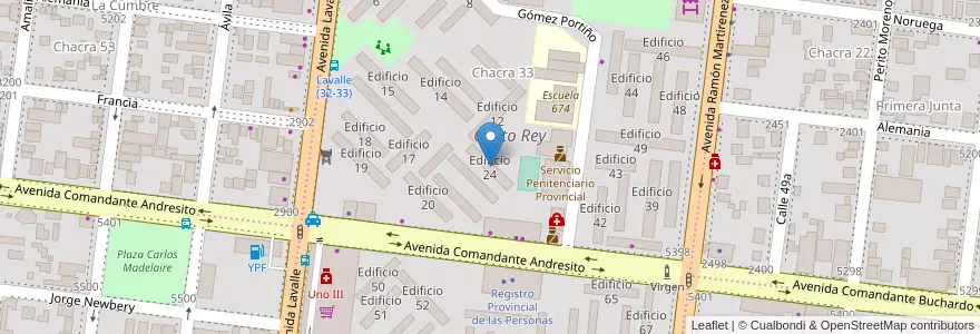 Mapa de ubicacion de Edificio 24 en آرژانتین, Misiones, Departamento Capital, Municipio de Posadas, Posadas.