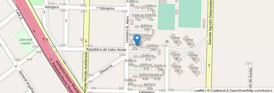 Mapa de ubicacion de Edificio 25b en Argentina, Província de Buenos Aires, Partido de Avellaneda, Dock Sud.